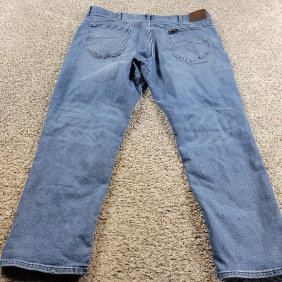 Lee Extreme Motion MVP Jeans Mens 42x29 Tag 42x30 Athletic Fit Dark Wash Stretch - Picture 6 of 7